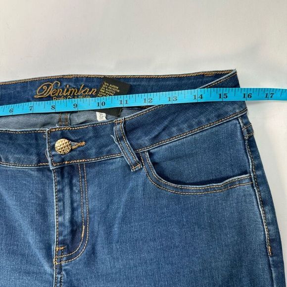 Denimland Wide Leg Raw Hem Dark Wash Jeans size M - Picture 5 of 8